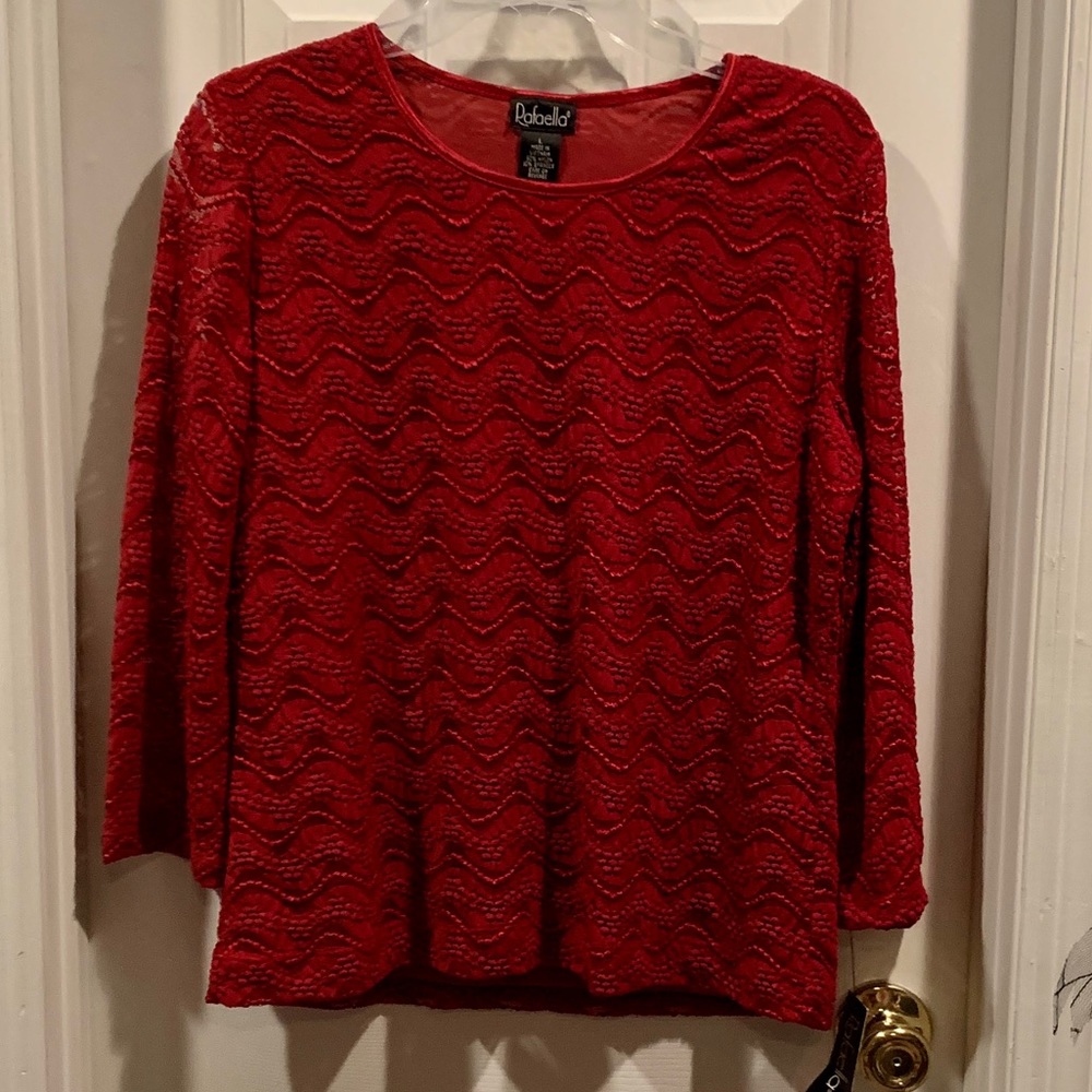 Rafaella... Dark Red(See Chart).. Women’s L Shirt!
